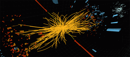 Graphical representation of the Higgs boson discovery from the CMS Experiment