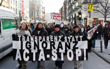 ACTA Protesters In Mainz, Germany