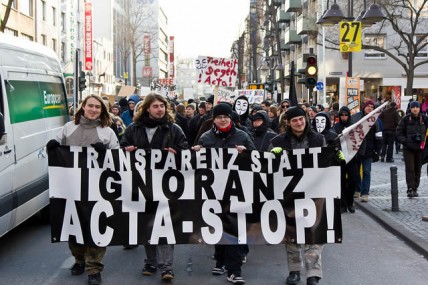 ACTA Protesters In Mainz, Germany