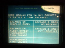 "Cockney" Cash Machine