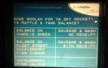 "Cockney" Cash Machine