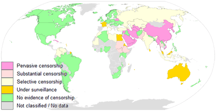 Internet Censorship World Map