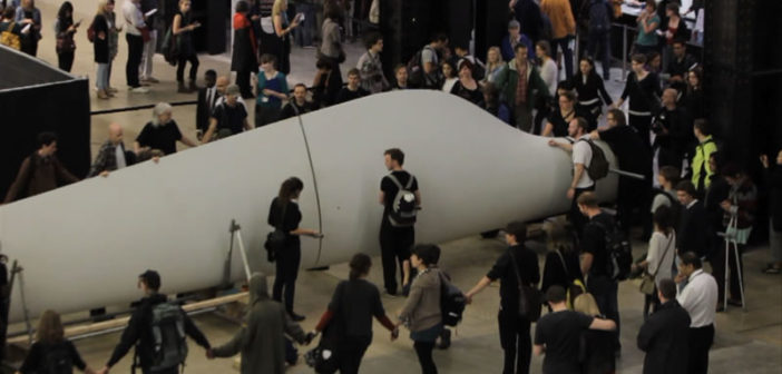 Liberate Tate delivering the wind turbine blade
