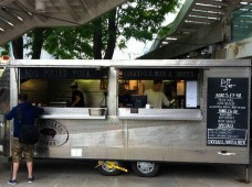 Pitt Cue Co trailer, back under Hungerford Bridge