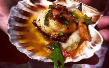 Scallop, bacon and sea veg from Healthy Yummies