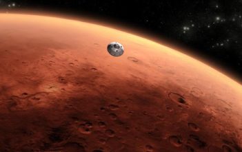 An artist’s conception of Curiosity on approach to Mars