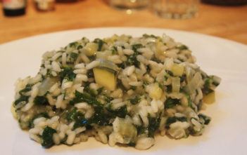 Green vegetable risotto
