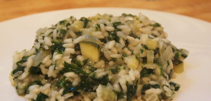 Green vegetable risotto