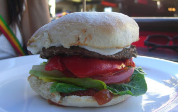 Moroccan lamb burger