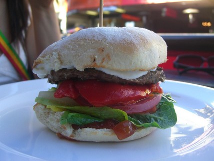 Moroccan lamb burger
