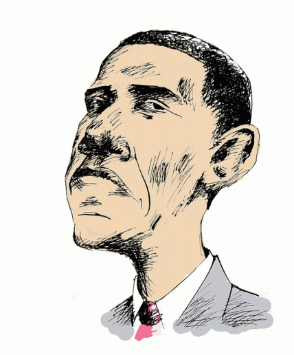 Cartoon of Barack Obama