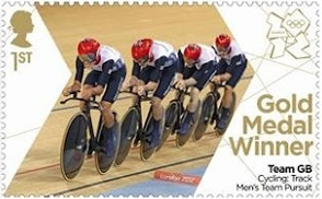 Gold Stamp: Ed Clancy, Geraint Thomas, Steven Burke, and Peter Kennaugh