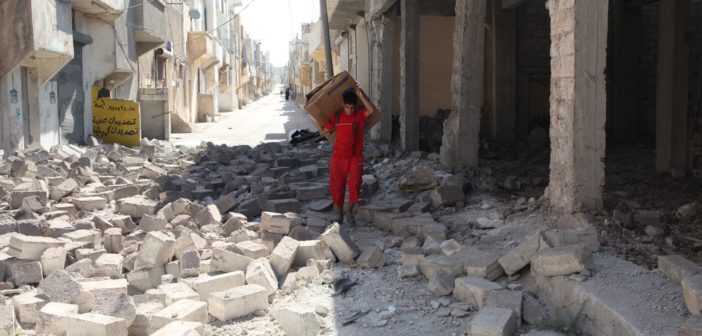 Destruction in Aleppo, Syria