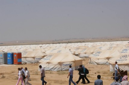 Za'atri camp in northern Jordan can eventually host up to 113,000 refugees