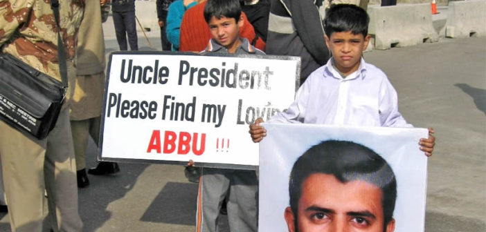 Relatives of missing persons stage a protest in Balochistan, Pakistan
