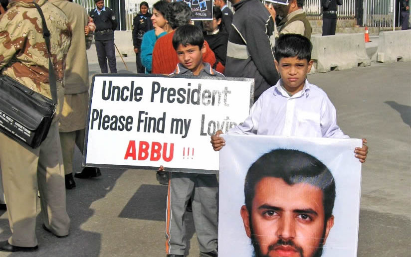 Relatives of missing persons stage a protest in Balochistan, Pakistan