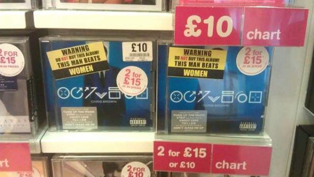 Chris Brown album coming with unofficial health warnings in HMV