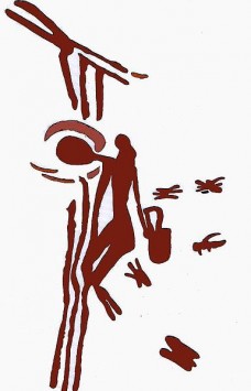 Drawing of a painting from Cueva de la Arana