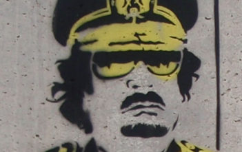 Graffiti of Colonel Gaddafi