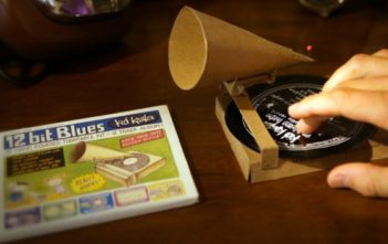 Kid Koala's 12 Bit Blues cardboard gramaophone