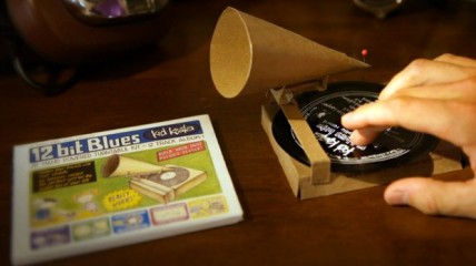 Kid Koala's 12 Bit Blues cardboard gramaophone