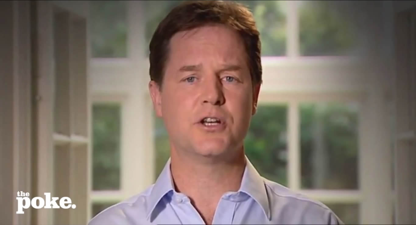 Still from the Nick Clegg Says Sorry (The Autotune Remix) video on YouTube