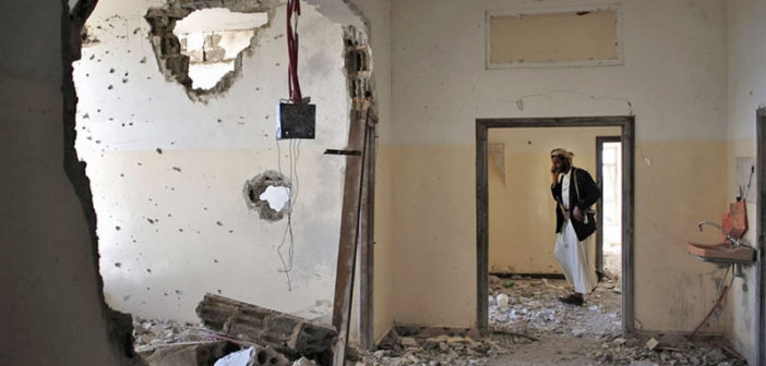A family home in Shabb, Yemen destroyed during clashes between Republican Guards and opposition gunmen in 2011