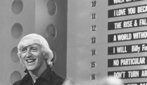 Jimmy Savile hosting Top of The Pops in 1964.