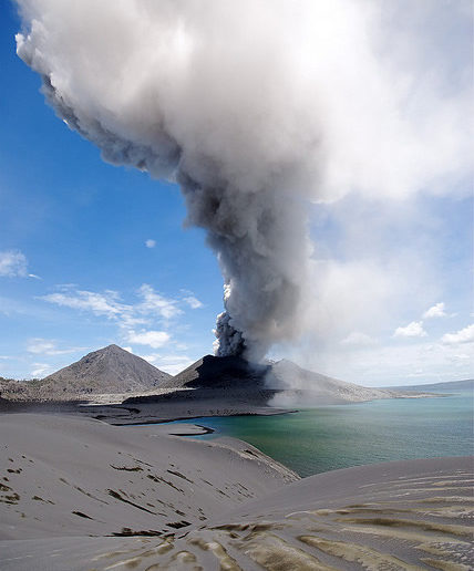 Eruption at Tavurvur Volcano, Rabaul, Papua New Guinea