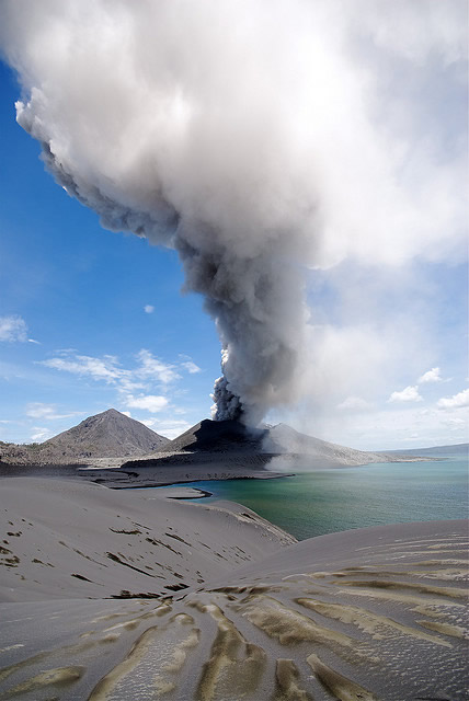 Eruption at Tavurvur Volcano, Rabaul, Papua New Guinea