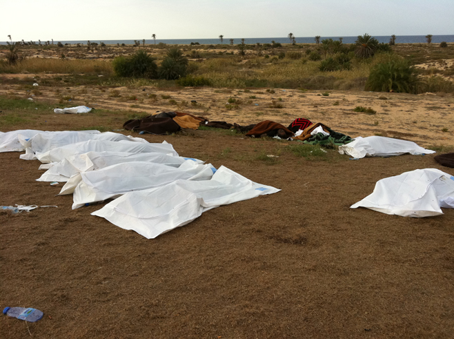 Bodies of apparent execution victims found at the Mahari Hotel in Sirte on October 22, 2011