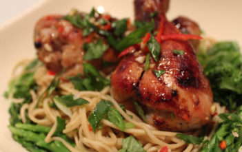 5-Spice, Soy and Honey-Roasted Chicken with Momofuku style Octo Vinaigrette