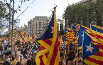 Celebration in Barcelona on Catalan National Day