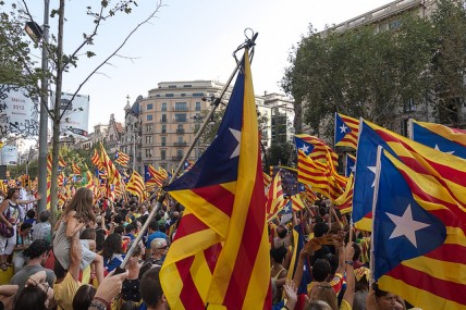 Celebration in Barcelona on Catalan National Day