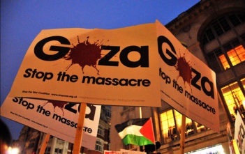 Protest against deaths in Gaza