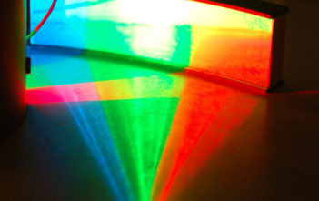 Light refracted through prisms