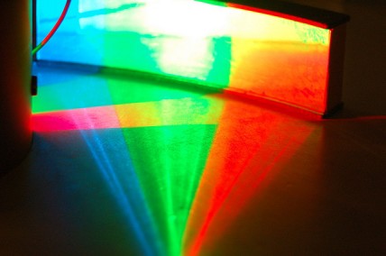 Light refracted through prisms