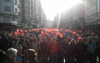 N14 protesters in Madrid