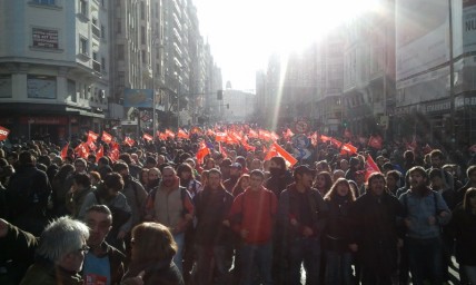 N14 protesters in Madrid