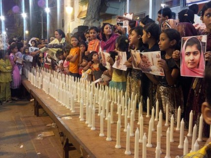 MQM (Muttahida Quami Movement) officially celebrated Malala Day at their political  centre called nine-zero