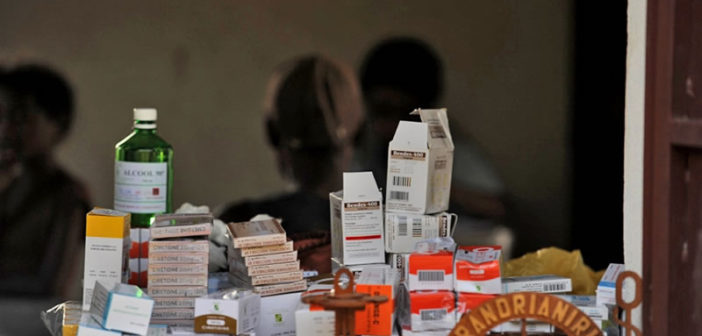 Medicines at a health centre in Ankavandra, about 230km from the Madagascan capital