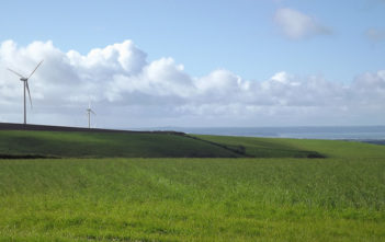 Wind turbines in Devon, UK