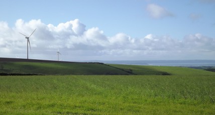 Wind turbines in Devon, UK Wind turbines in Devon, UK
