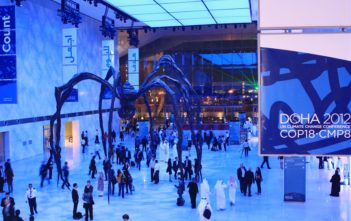The Qatar National Convention Centre in Doha