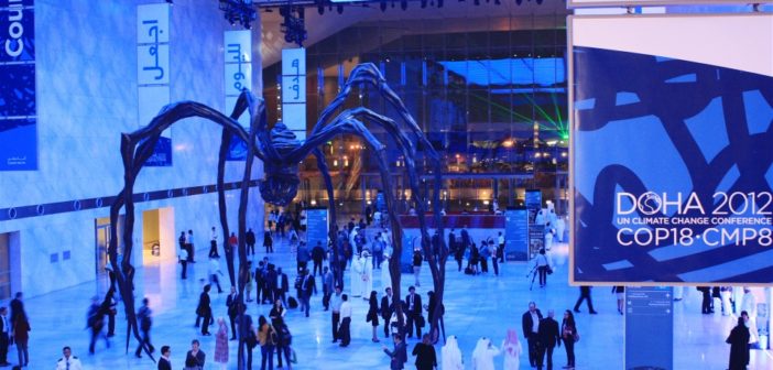 The Qatar National Convention Centre in Doha