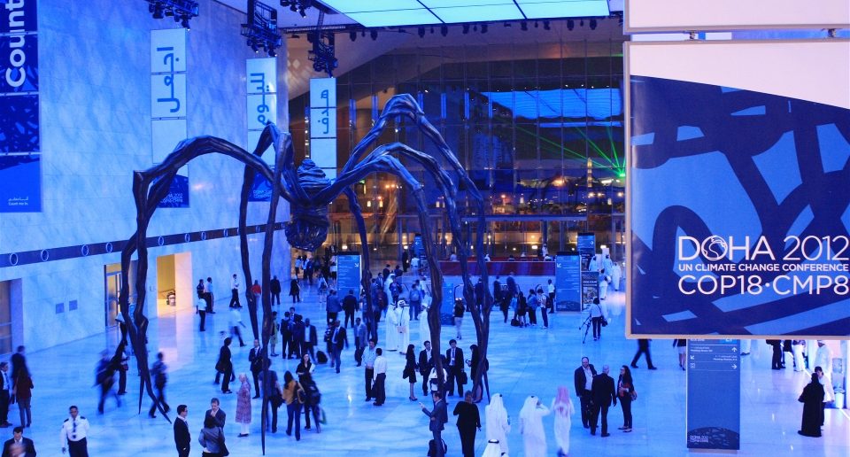 The Qatar National Convention Centre in Doha