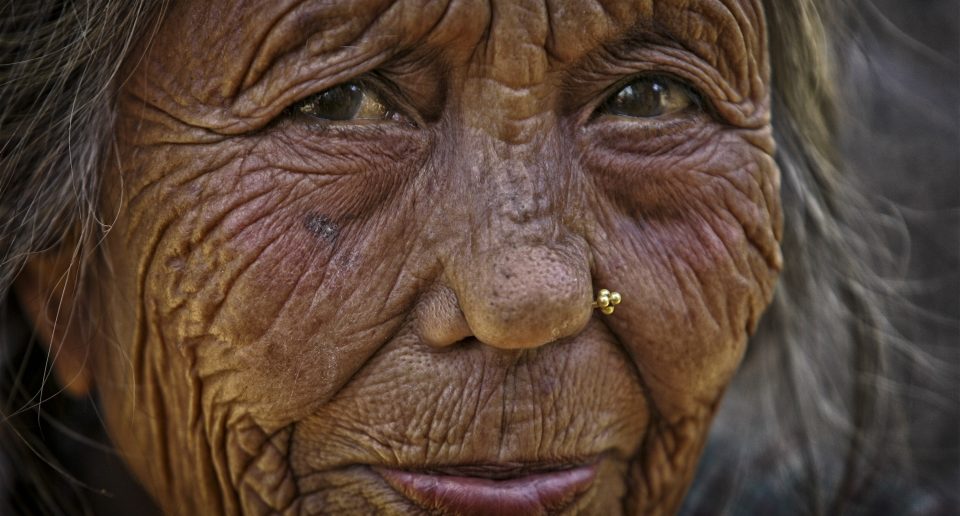 An elderly woman in Nepal