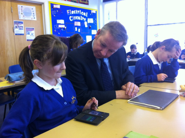 Michael Gove at at Sprites Primary, Ipswich