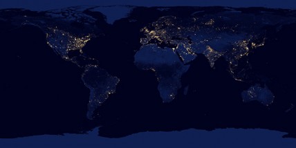 The Earth at night