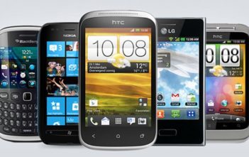 A variety of different smartphones